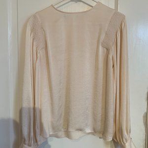 Vince Silk Balloon Sleeve Blouse